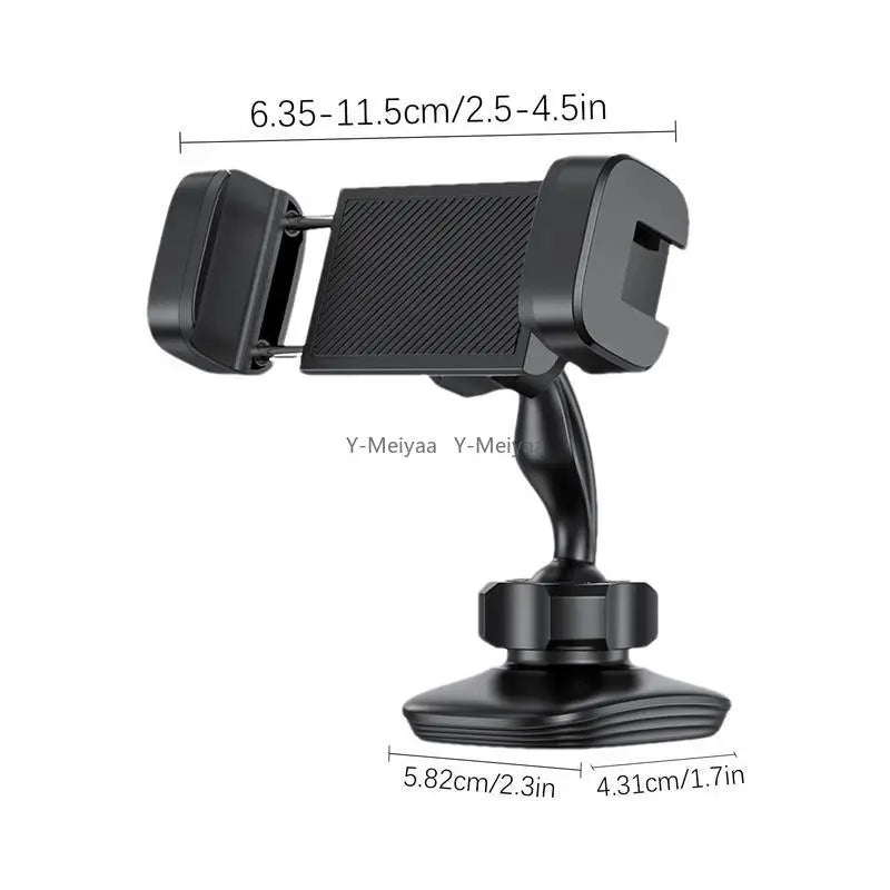 Gym Magnetic Phone Holder 360 Adjustable Stand For Cell Phone Compatible With 4-7" Smartphones Alloy Base And Joint